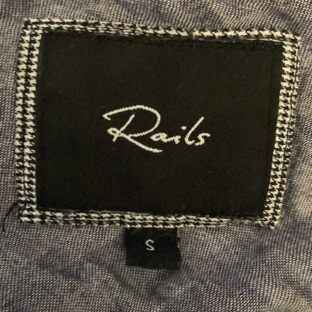 Rails Navy and White Plaid Button Down Shirt - Picture 3 of 9
